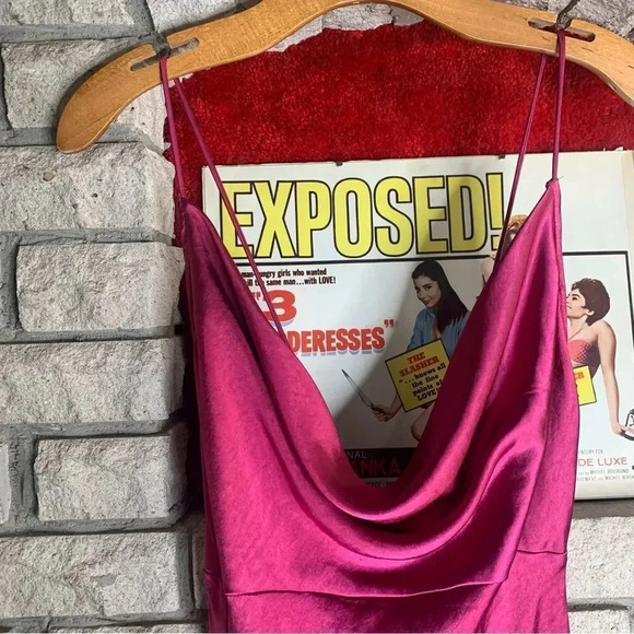 Princess Polly Lioness WALK THE LINE MIDI DRESS MAGENTA - Picture 5 of 12